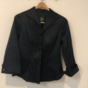 Black silk blouse